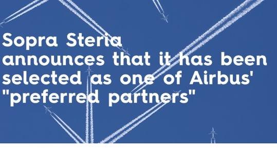 Image d'illustration de l'actualité Sopra Steria sélectionné parmi les « partenaires préférés » d’Airbus